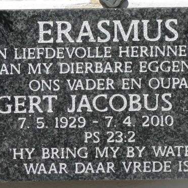 ERASMUS Gert Jacobus 1929-2010