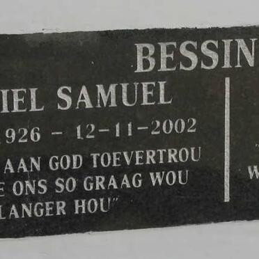 BESSINGER Daniel Samuel 1926-2002 &amp; Dorothy Evelena 1926-2010