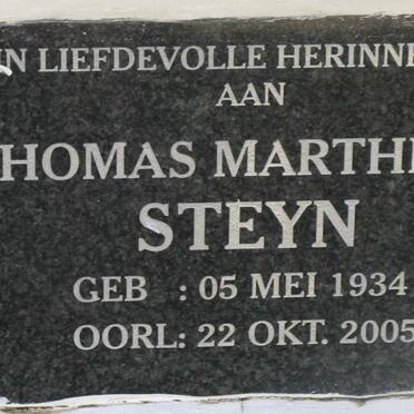 STEYN Thomas Marthinus 1934-2005