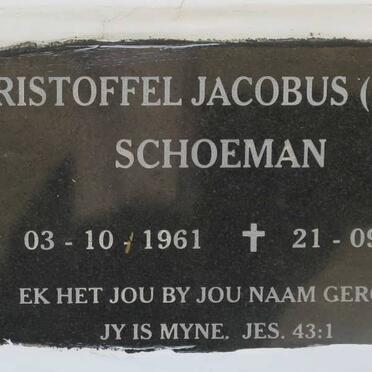SCHOEMAN Christoffel Jacobus 1961-2005