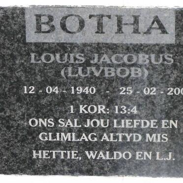 BOTHA Louis Jacobus 1940-2007