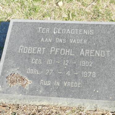 ARENDT Robert Pfohl 1902-1978