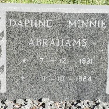 ABRAHAMS Daphne Minnie 1931-1984