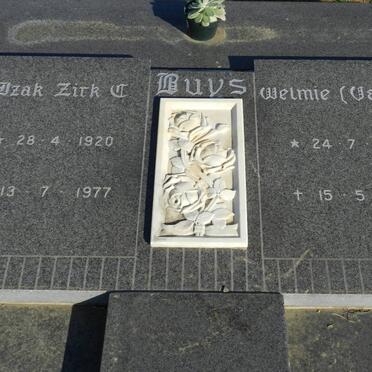 BUYS Izak Zirk 1920-1977 &amp; Welmie 1923-2010
