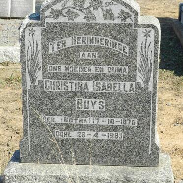 BUYS Christina Isabella nee BOTHA 1876-1963