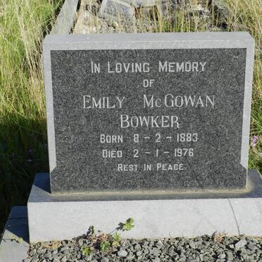 BOWKER Emily McGowan 1883-1976