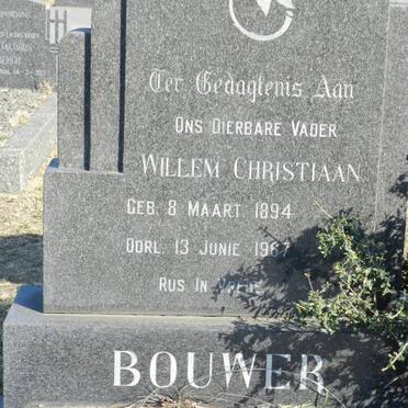 BOUWER Willem Christiaan 1894-1967