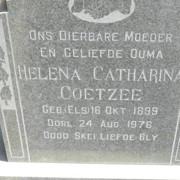 COETZEE Helena Catharina nee ELS 1899-1976