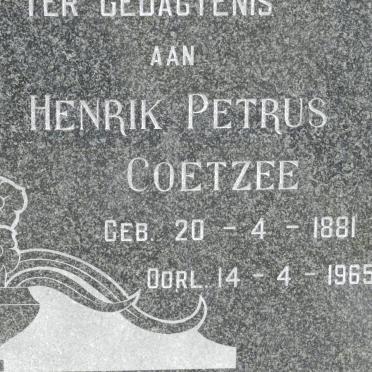 COETZEE Hendrik Petrus 1881-1965