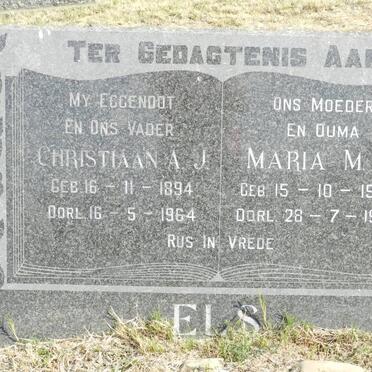 ELS Christiaan A. J. 1894-1964 &amp; Maria M.C. 1910-1995