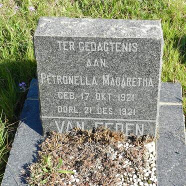 EEDEN Petronella Magaretha, van 1921-1921