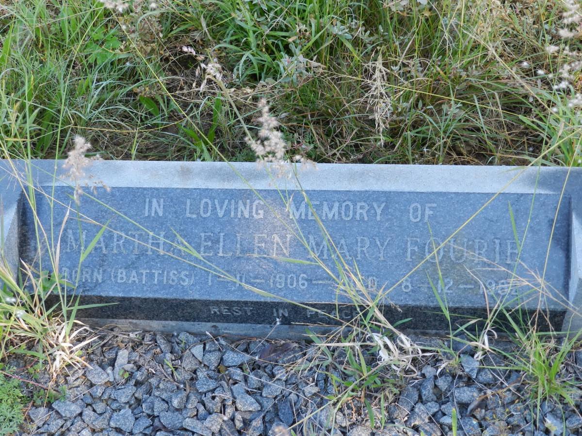 FOURIE Martha Ellen Mary nee BATTISS 1906-1982