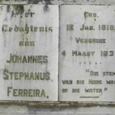 FERREIRA Johannes Stephanus 1918-1939