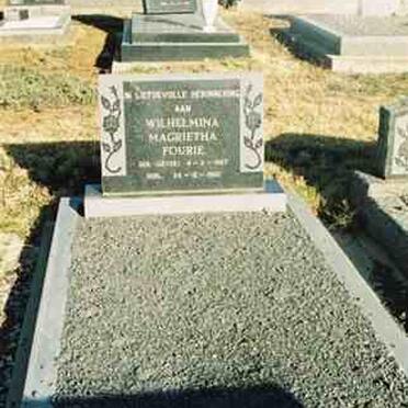 FOURIE Wilhelmina Magrietha nee ? ??-??