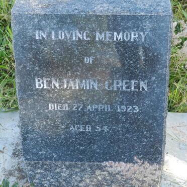 GREEN Benjamin -1923