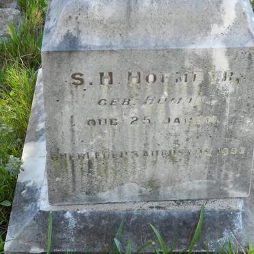 HOFMEYR S.H. nee HUMAN -1893