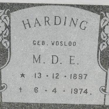 HARDING M.D.E. nee VOSLOO 1897-1974