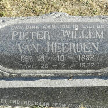 HEERDEN Pieter Willem, van 1888-1932