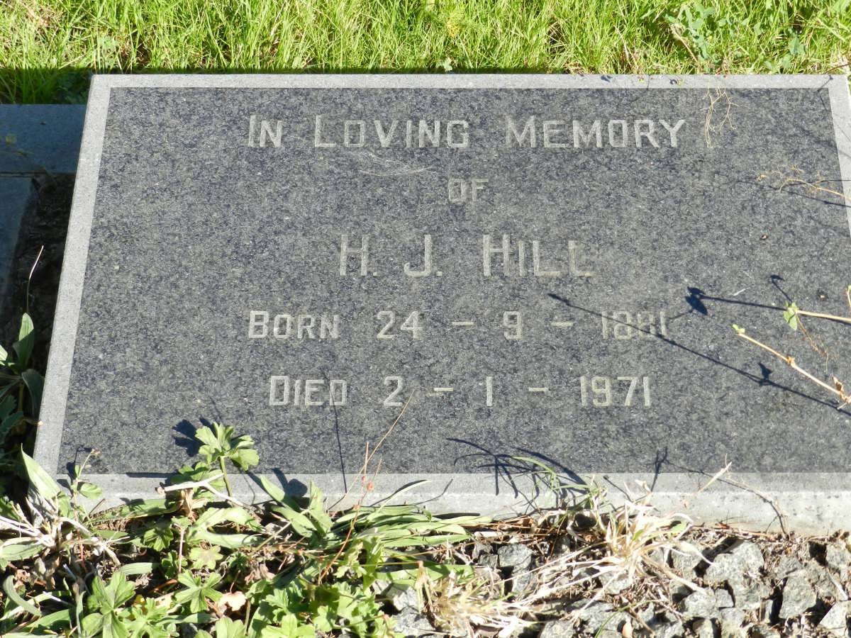 HILL H.J. 1881-1971