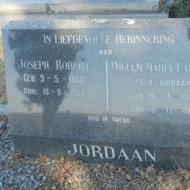 JORDAAN Joseph Robert 1888-1962 &amp; Willem Maria Paulina JORDAAN 1888-1960