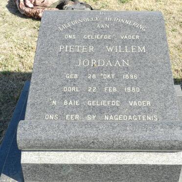 JORDAAN Pieter Willem 1896-1980