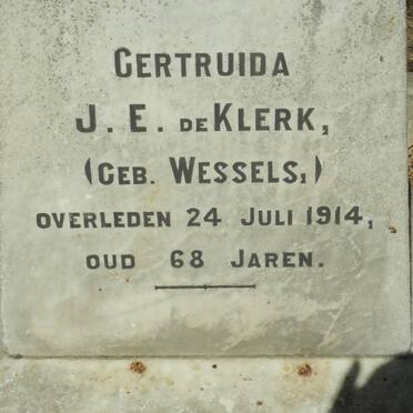KLERK Gertruida J.E., de nee WESSELS -1914