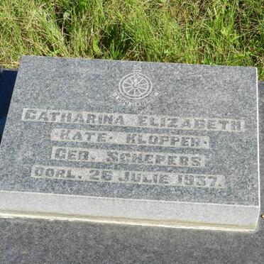 KLOPPER Catharina Elizabeth nee SCHEEPERS -1937