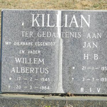 KILLIAN Willem Albertus 1945-1984 :: KILLIAN Jan H.B. 1952-1998