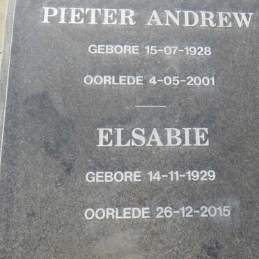 KEEVY Pieter Andrew 1928-2001 &amp; Elsabie 1929-2015