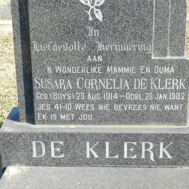 KLERK Susara Cornelia, de nee BUYS 1914-1982