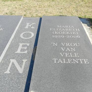 KOEN Maria Elizabeth 1929-2006