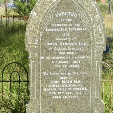 LOW James Cameron -1901 :: MAIN John -1918