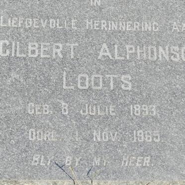 LOOTS Gilbert Alphonso 1893-1965