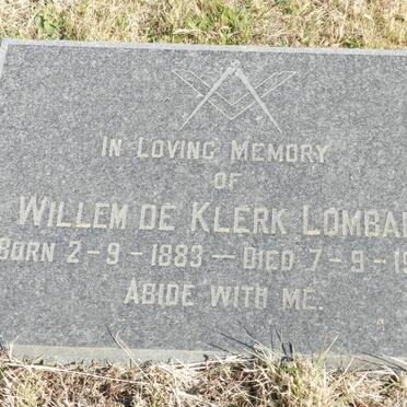 LOMBARD Willem de Klerk 1883-1957