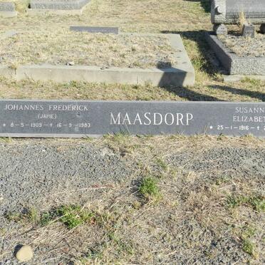 MAASDORP Johannes Frederick 1909-1983 &amp; Susanna Elizabeth 1916-2004