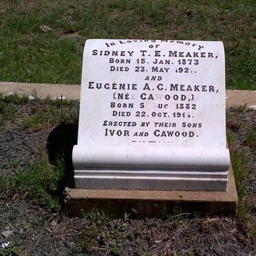 MEAKER Sidney T.E. 1873-1921 &amp; Eugenie A.C. CAWOOD 1882-1913