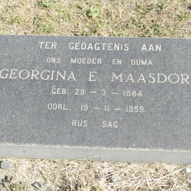 MAASDORP Georgina E. 1884-1959