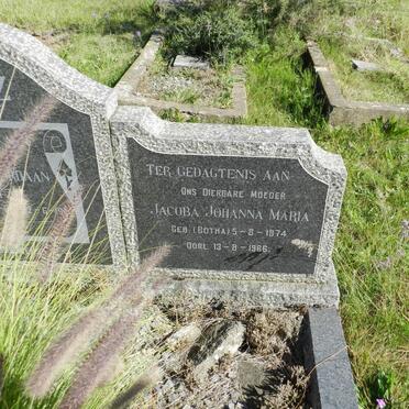 MENTZ Jacoba Johanna Maria nee BOTHA 1874-1966