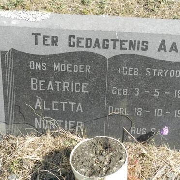 NORTIER Beatrice Aletta nee STRYDOM 1873-1959