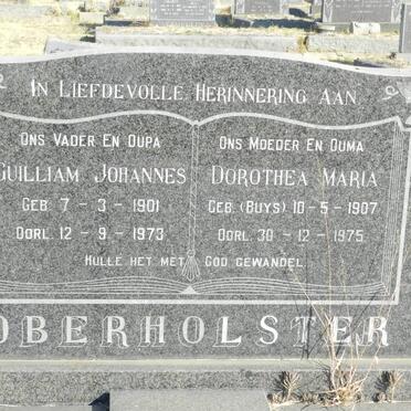 OBERHOLSTER Guilliam Johannes 1901-1973 &amp; Dorothea Maria BUYS 1907-1975