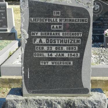 OOSTHUIZEN F.A. 1893-1943