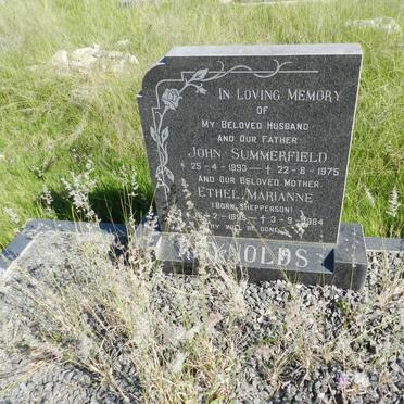 REYNOLDS John Summerfield 1893-1975 &amp; Ethel Marianne SHEPPERSON 1895-1984