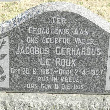 ROUX Jacobus Gerhardus, le 1880-1957