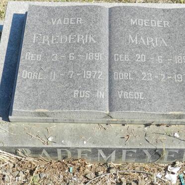 RADEMEYER Frederik 1891-1972 &amp; Maria 1890-1974