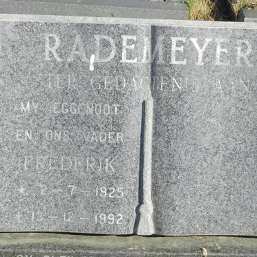 RADEMEYER Frederik 1925-1992
