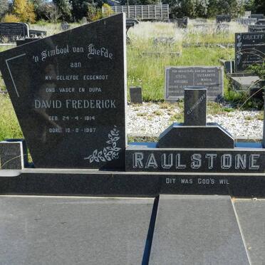 RAULSTONE David Frederick 1914-1987