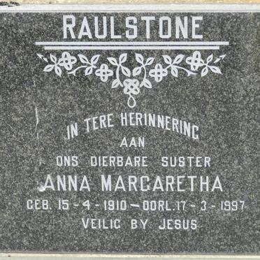 RAULSTONE Anna Margaretha 1910-1997