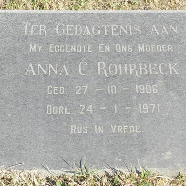ROHRBECK Anna C. 1906-1971