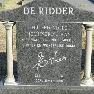 RIDDER Esther, de 1924-1998