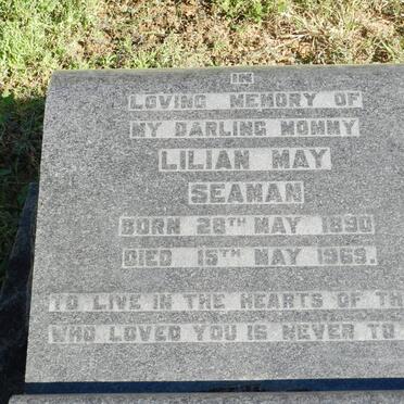 SEAMAN Lilian May 1890-1969